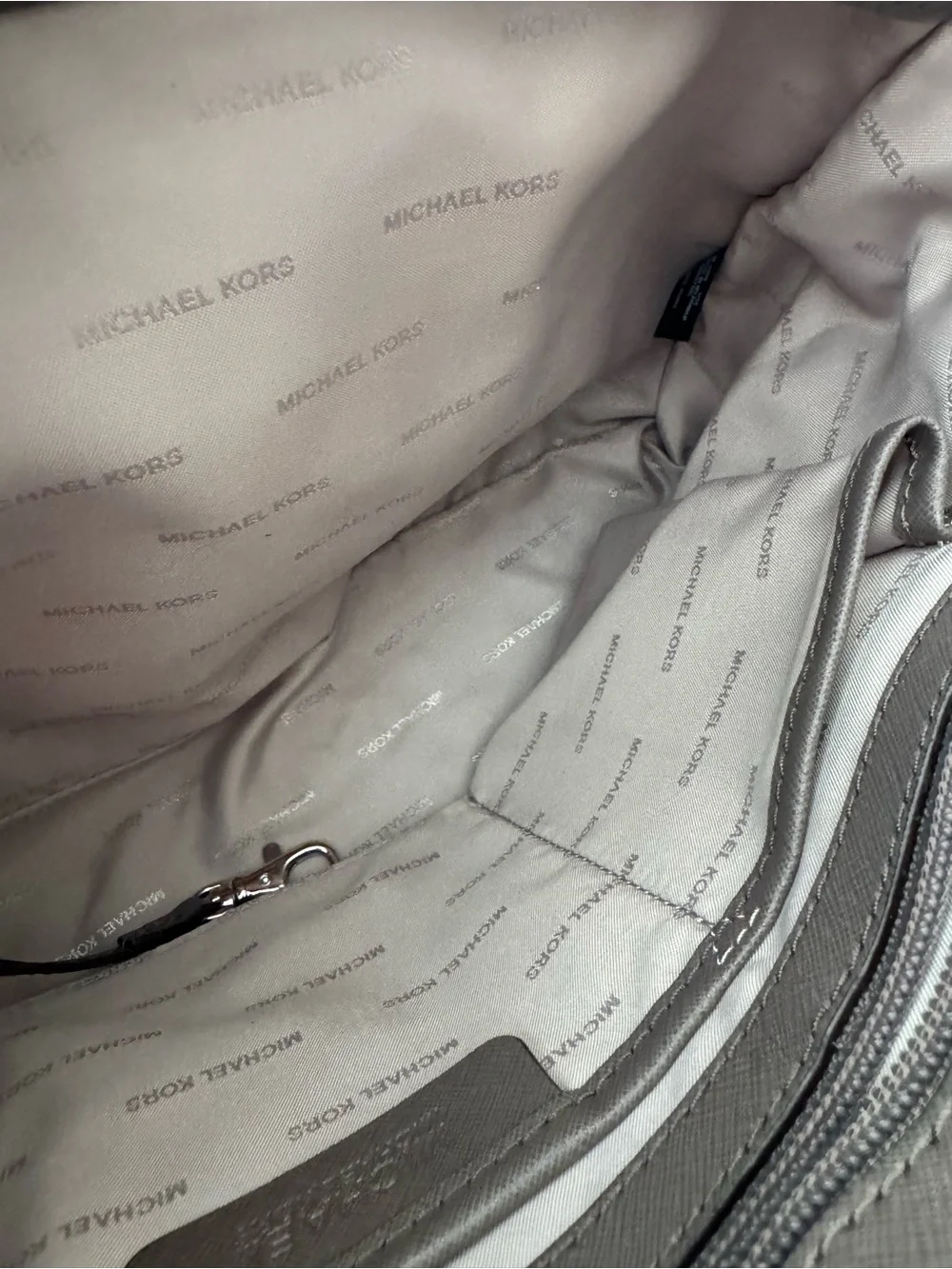 Michael Kors Gray-Taupe Satchel with Strap